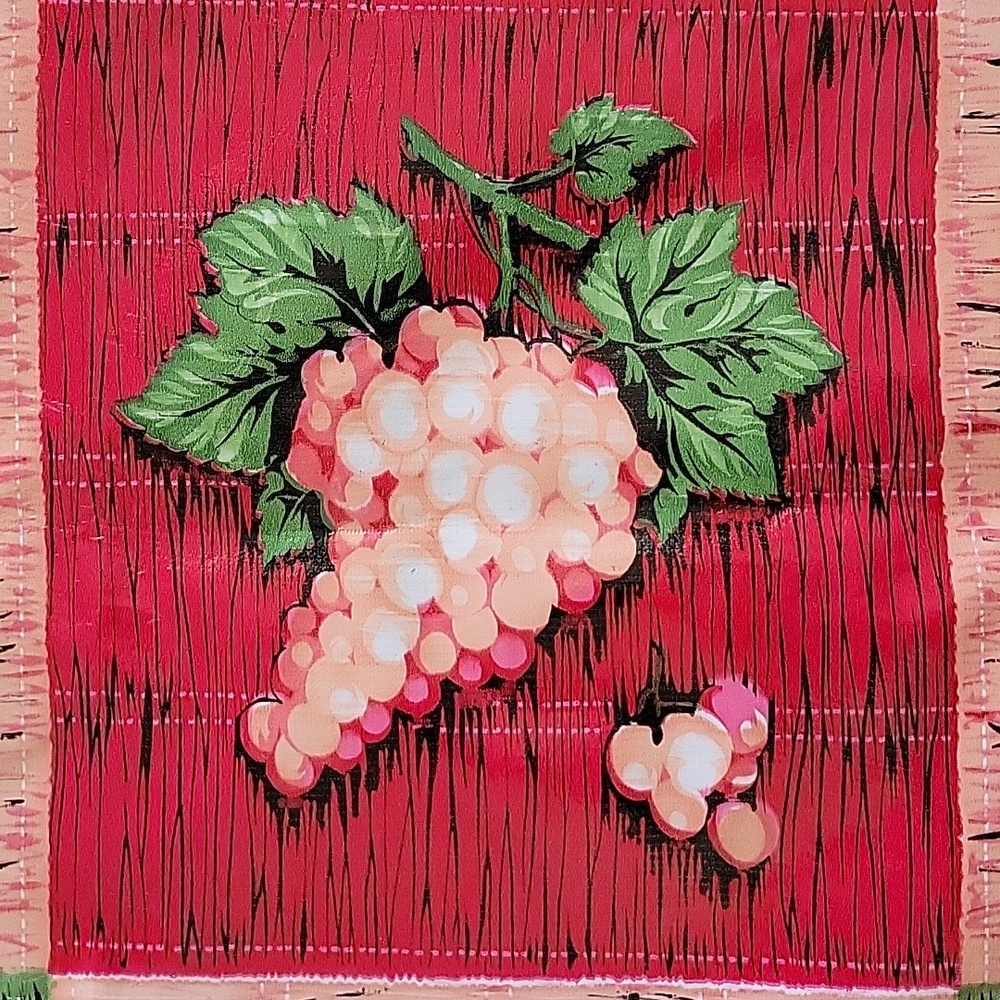 Oilcloth Tablecloth 1980's. Measures 9.5' by 3.9'. Beautiful Vibrant Colors. - Picture 15 of 16